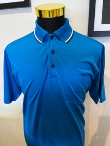 Paul & Shark 100% Cotton Blue Polo Shirt Made in Italy Size L
