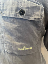 Load image into Gallery viewer, Stone Island 100% Cotton Linen Grey Shirt Size XL regular Fit Made in Italy