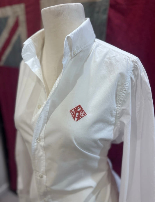 Ralph Lauren Women’s 100% Cotton White Button Up Shirt Size Medium
