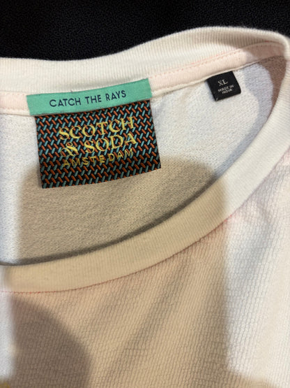 Scotch & Soda 100% Cotton Cream Chest Logo Tee