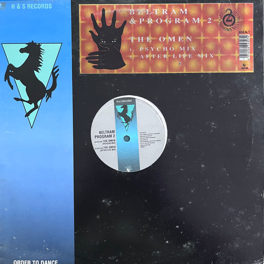 Joey Beltram “The Omen” 2 Version 12inch Vinyl Record on R&S Records