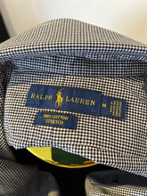 Load image into Gallery viewer, Ralph Lauren 100% Stretch Cotton Size Medium Black White Check
