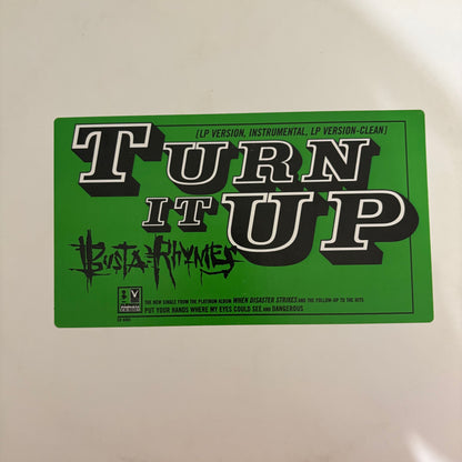 Busta Rhymes “Turn It Up” 3 version 12inch vinyl record