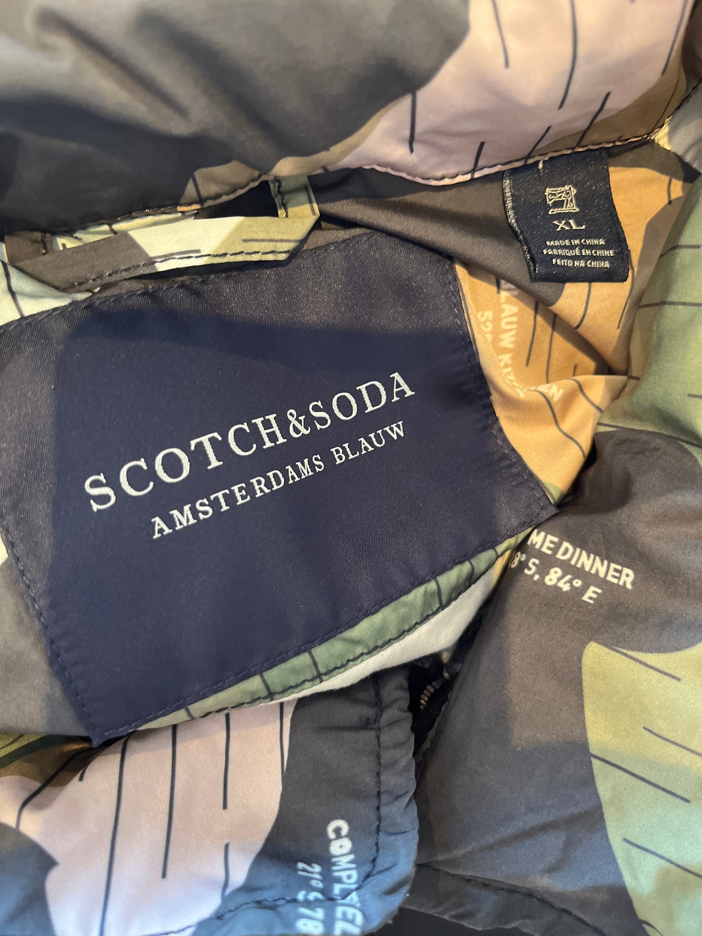 Scotch & Soda Nylon Shell Camouflage Shower Proof Jacket Size XL