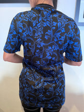 Load image into Gallery viewer, Versace Ladies Blue Baroque Tee Size Small Made it Italy
