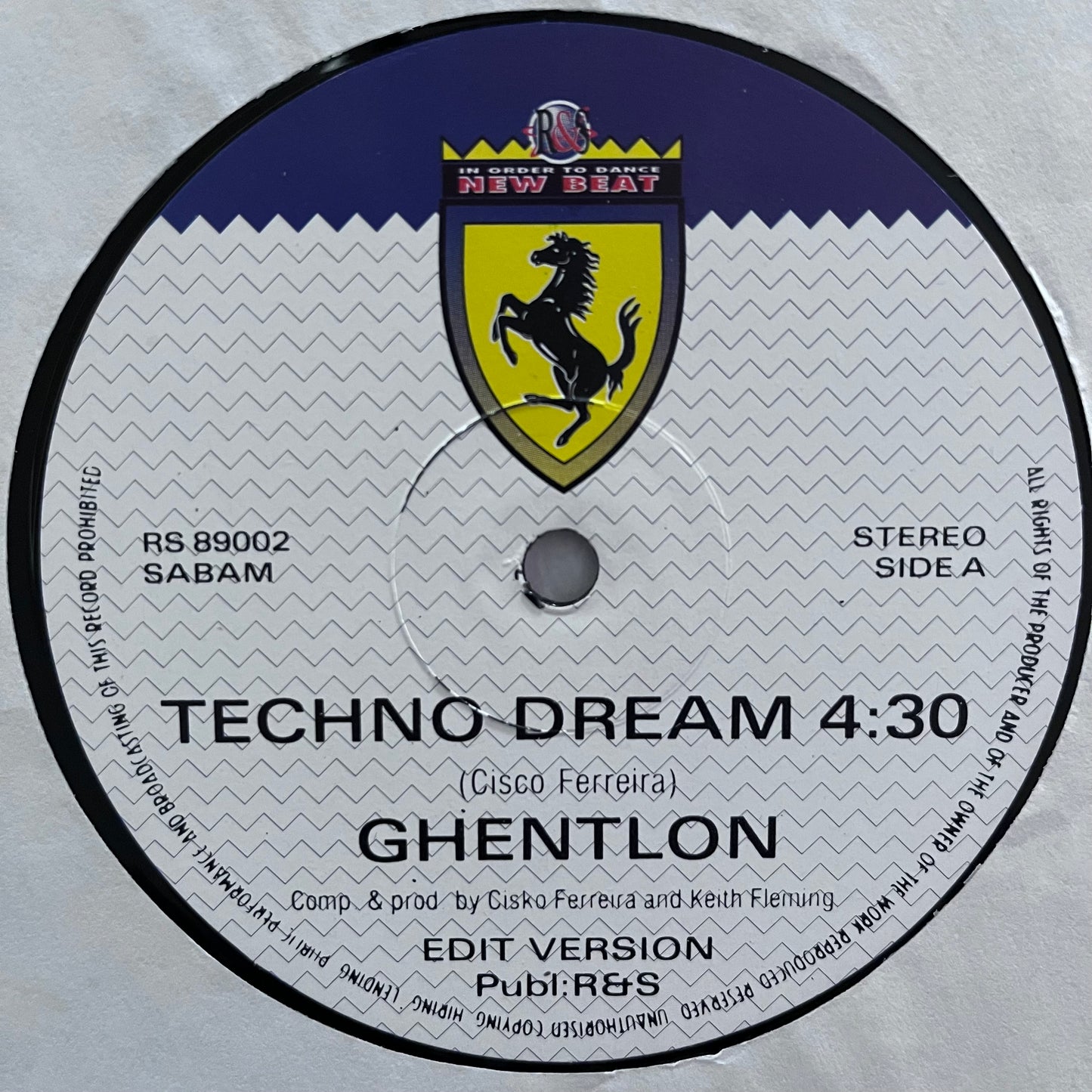 Ghentlon “Technodream” 2 Version 12inch Vinyl Record on R&S Records