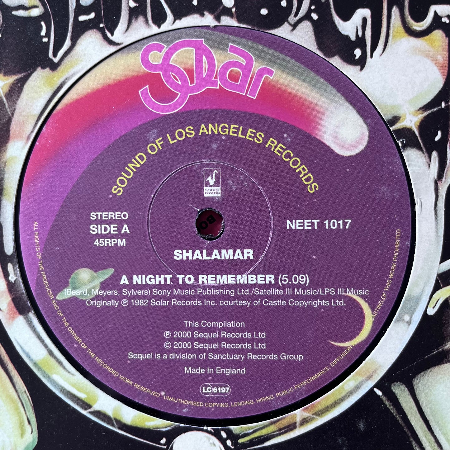 Shalamar “A Night To Remember” / “There It Is” 2 Track 12inch Vinyl Record