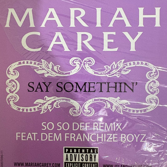 Mariah Carey “Say Somethin’” 6 version 12inch vinyl record Def Jam Recordings