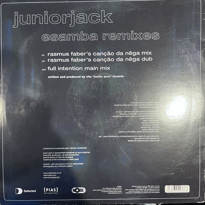 Junior Jack esamba 3 Version 12inch Vinyl Single full track listing in Photos Featuring Full Intention Mix on Defected Records
