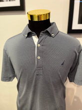 Load image into Gallery viewer, Nautica 100% Cotton Blue White Polo Shirt Size XL Regular Fit