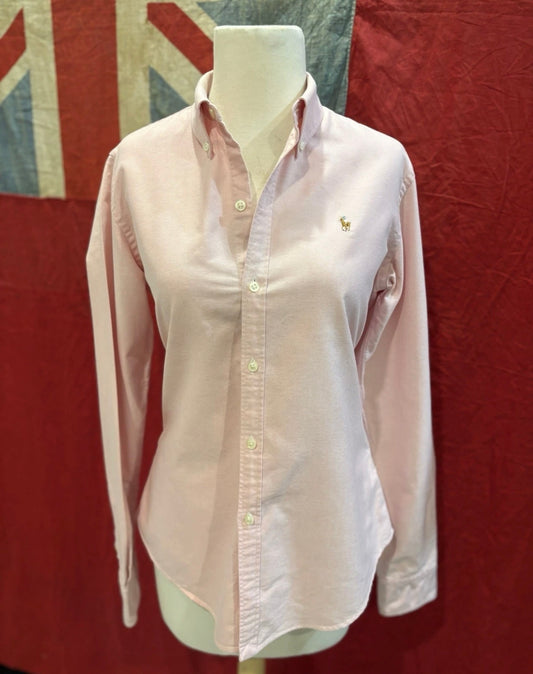 Ralph Lauren Women’s 100% Cotton Pink Oxford Shirt Size 10