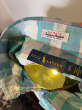 Load image into Gallery viewer, Ralph Lauren 100% Indian Madras Cotton Check Shirt Size Large Custom Fit