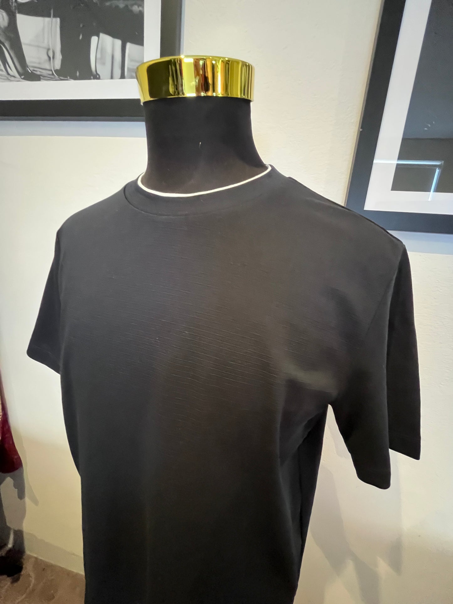 Boss Hugo Boss Cotton Blend Navy Blue T Shirt Regular Fit Size XL