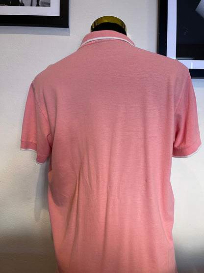 Paul Smith 100% Cotton Pink Polo Shirt Size XXL Logo Chest Badge