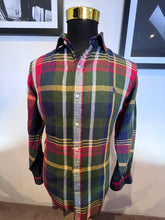 Load image into Gallery viewer, Ralph Lauren 100% Cotton Linen Check Shirt Size Large Custom Fit