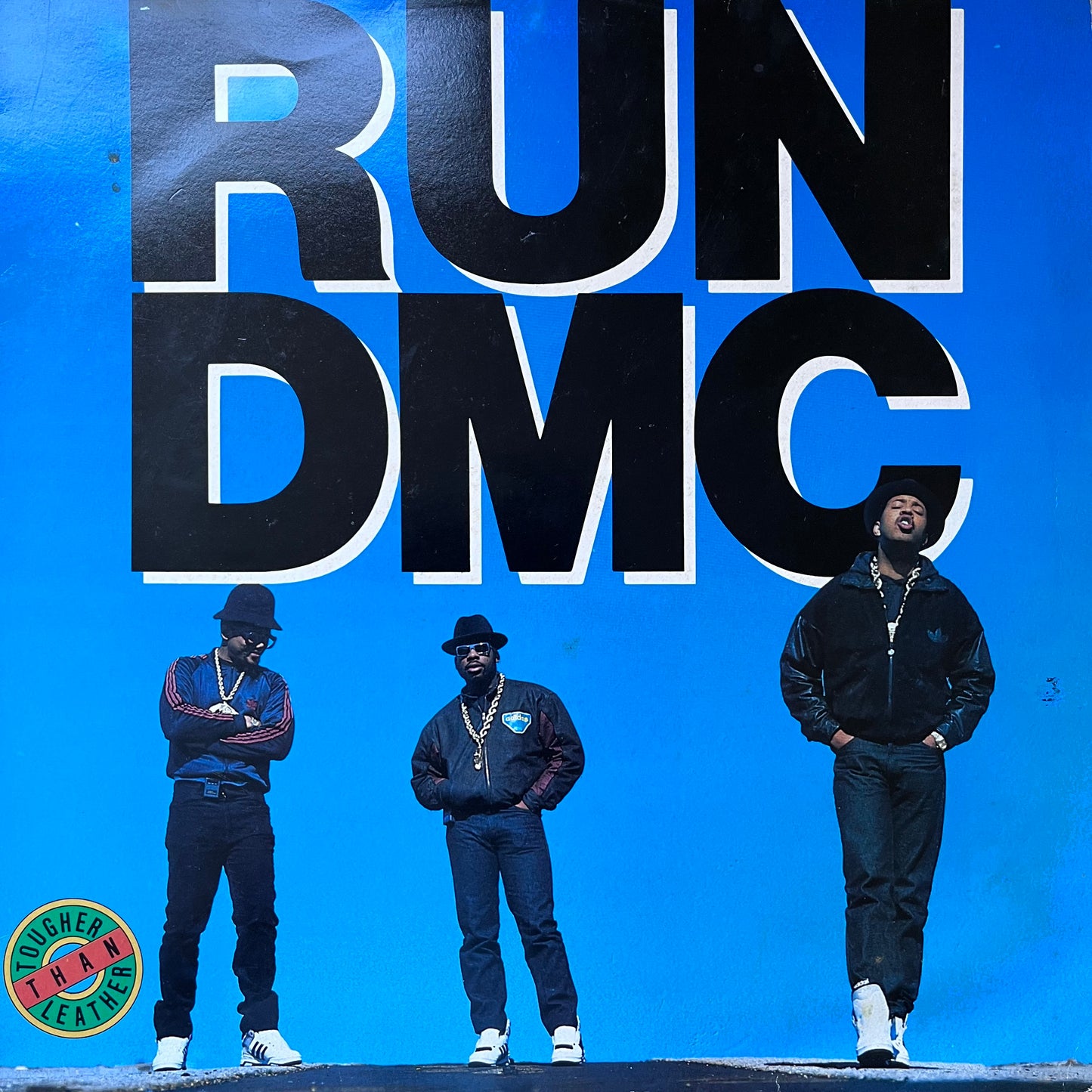 RUN DMC ‘Tougher Than Leather’ 12 Track 12inch Vinyl Album on Profile Records Full Track Listing In Photos