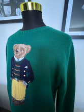 Load image into Gallery viewer, Polo Ralph Lauren 100% Cotton Jumper Teddy Logo Green Size Large