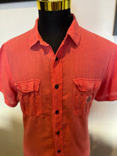Load image into Gallery viewer, Stone Island 100% Cotton Linen Salmon Pink Shirt Size XL Made in Italy