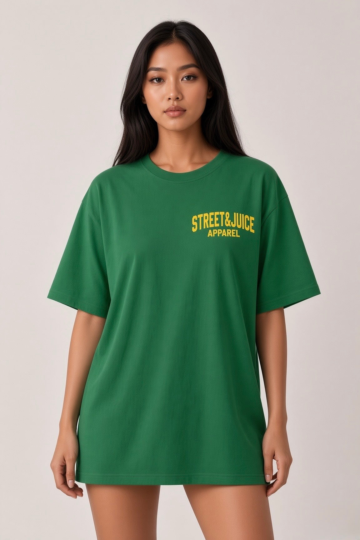 Street & Juice “Support Your Local Sound System” 100% Green Heavyweight Cotton Graphic Tee