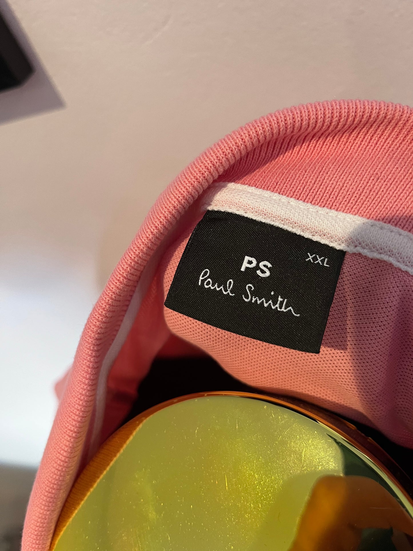 Paul Smith 100% Cotton Pink Polo Shirt Size XXL Logo Chest Badge