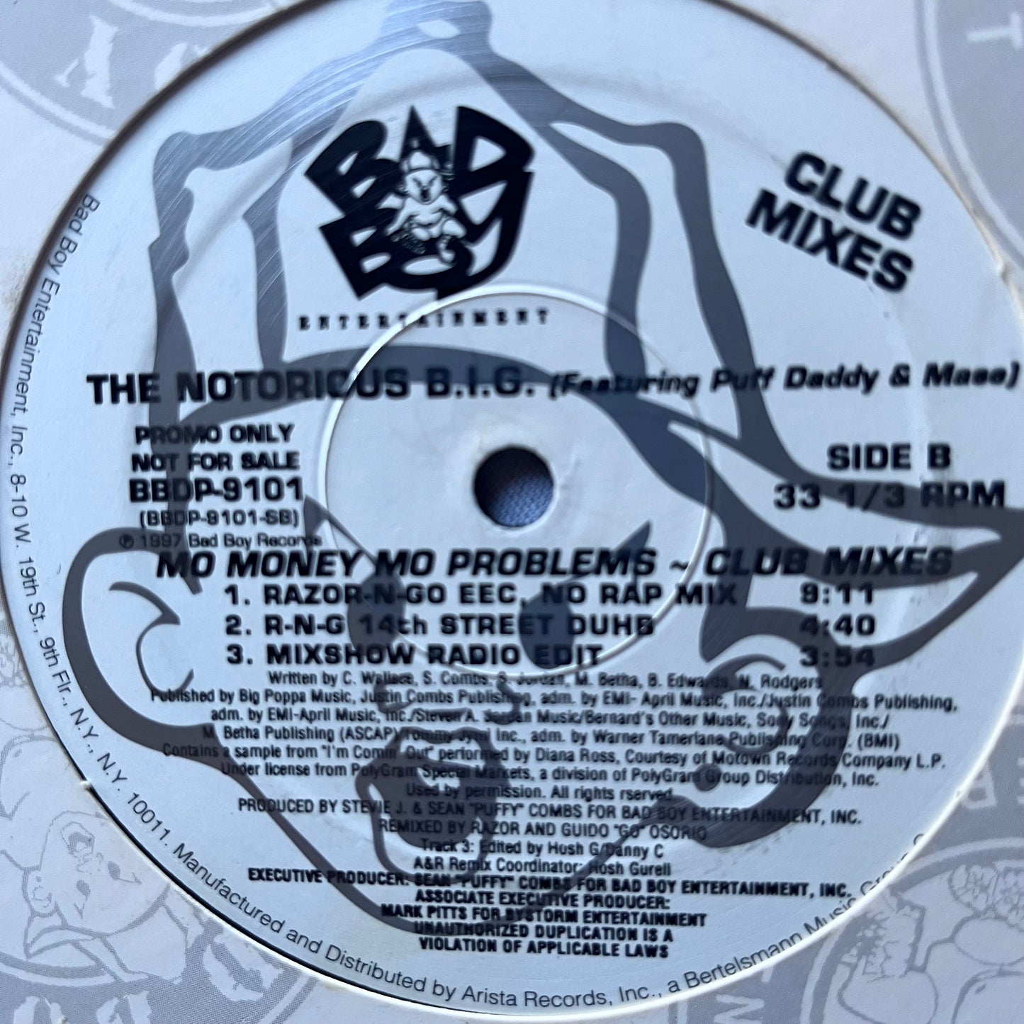 The Notorious B.I.G. “Mo Money Mo Problems” 5 Version 12inch Promo Vinyl on Bad Boy Entertainment