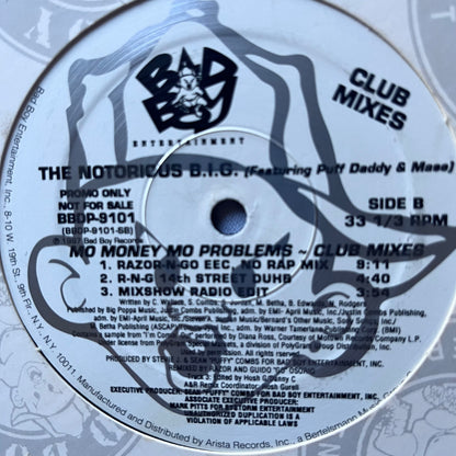 The Notorious B.I.G. “Mo Money Mo Problems” 5 Version 12inch Promo Vinyl on Bad Boy Entertainment