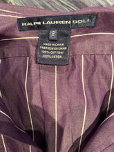 Load image into Gallery viewer, Ralph Lauren Golf Women’s 100% Cotton Purple White Stripe Shirt Size 8
