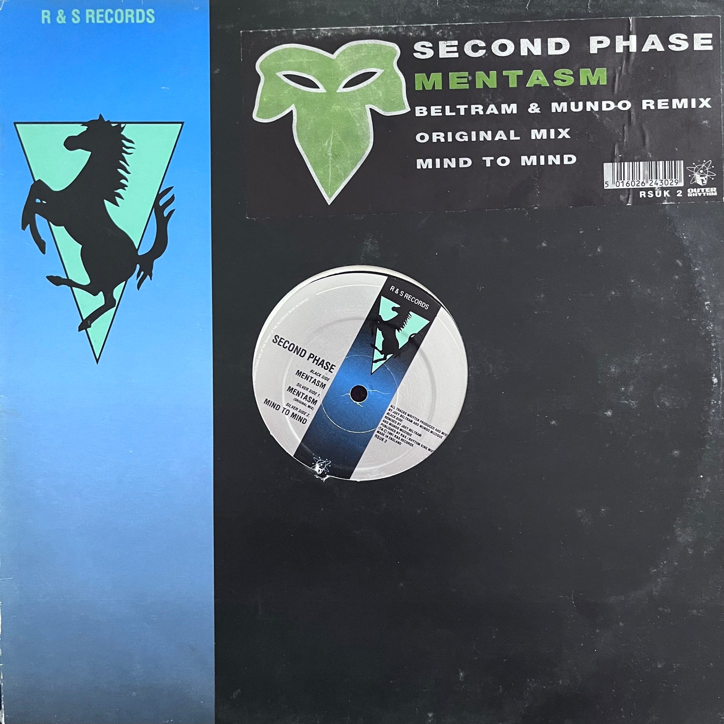 Second Phase “Mentasm” 3 Track 12inch Vinyl Record on R&S Records