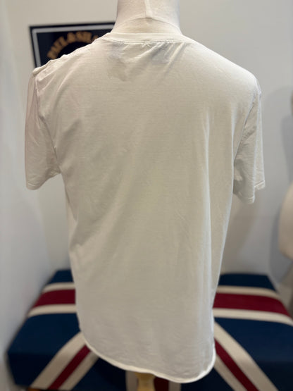 Scotch & Soda 100% Cotton White Chest Logo Tee