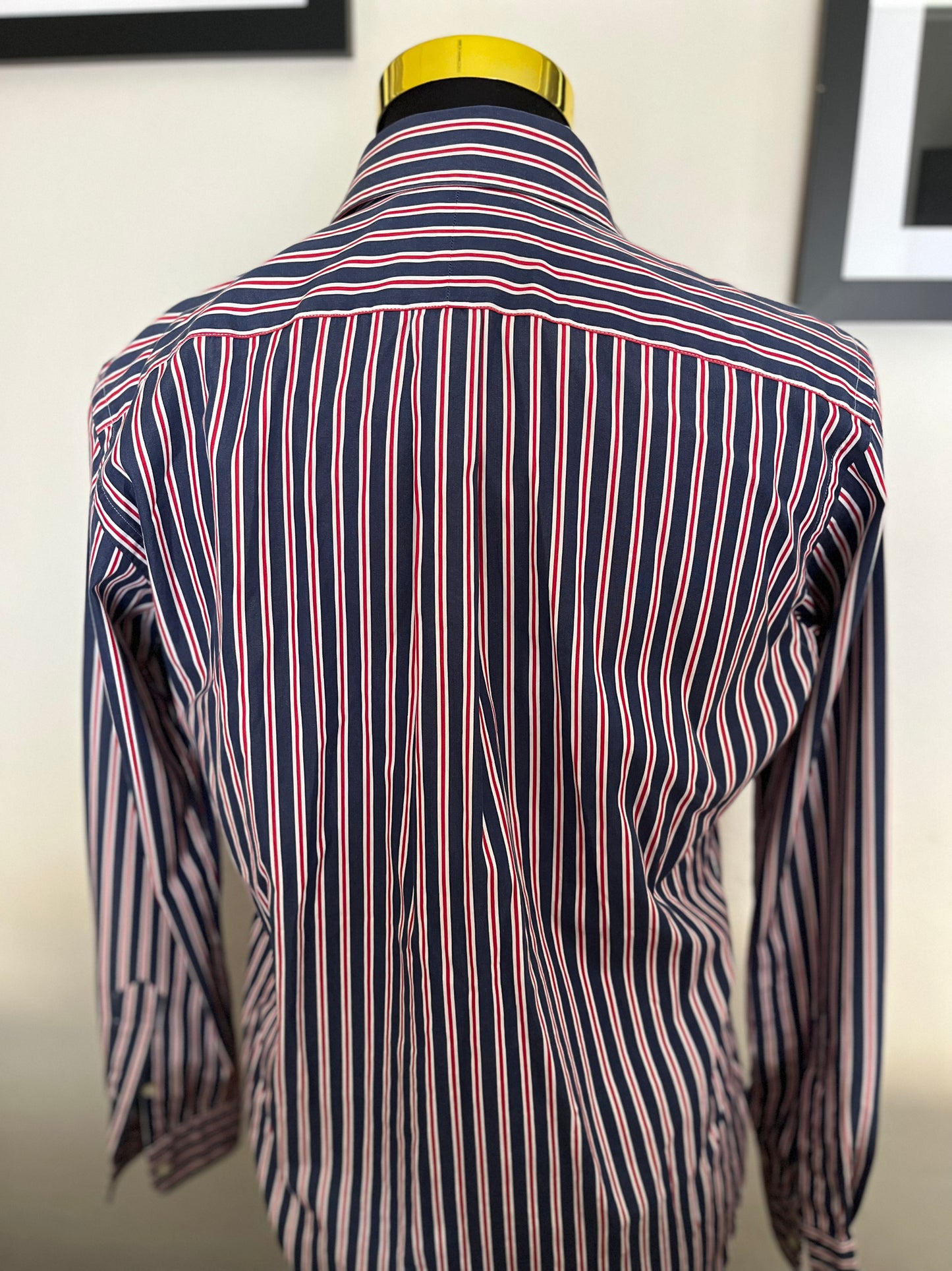 Ralph Lauren 100% Cotton Blue Red Button Down Shirt Size S Classic Fit, Fits Small to Medium