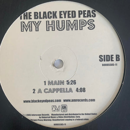 The Black Eyed Peas “My Humps” 4 Version 12inch Vinyl