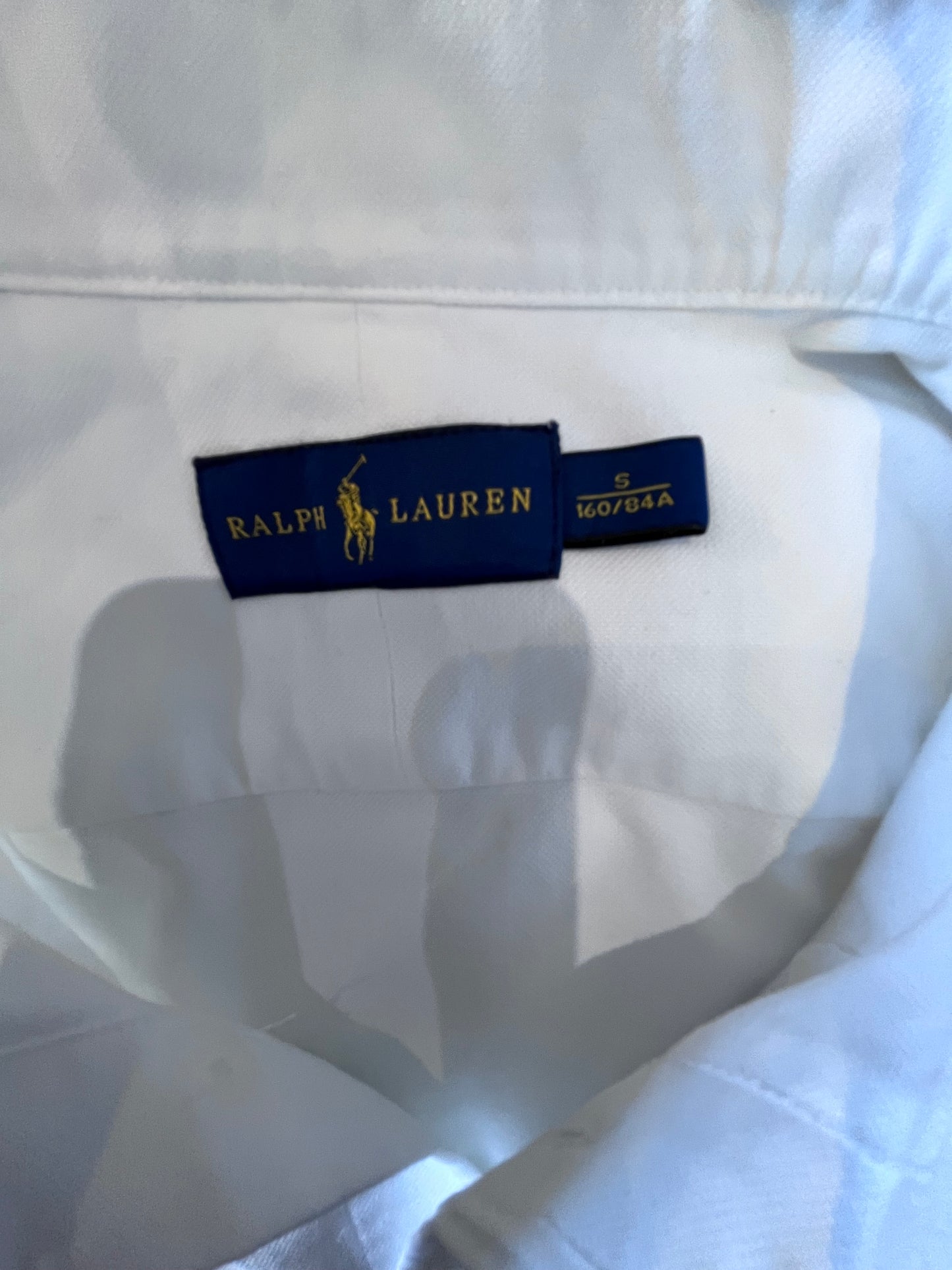 Ralph Lauren Women’s 100% Cotton White Short Sleeve Shirt Size S Slim Fit