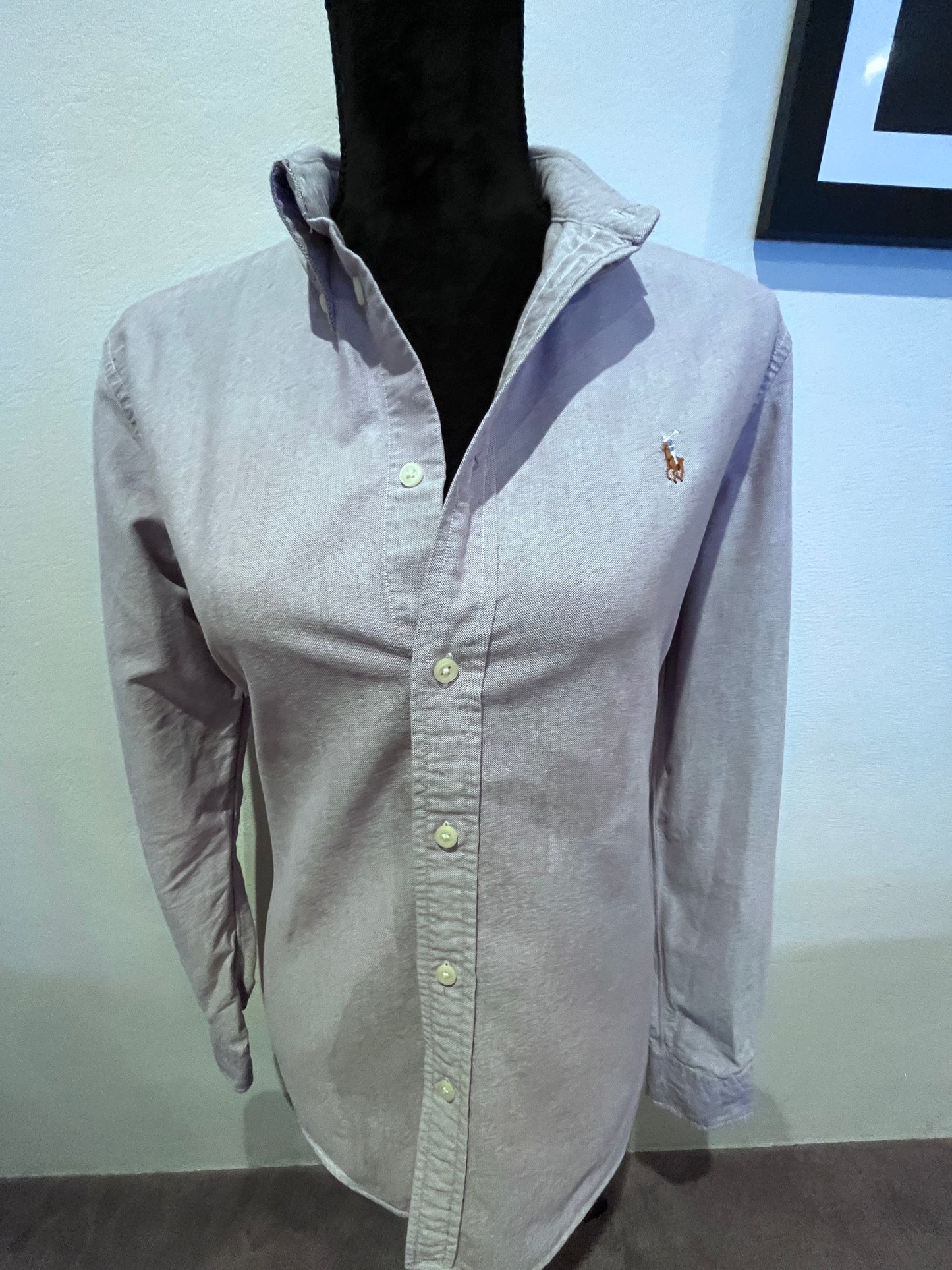 Ralph Lauren Women’s 100% Cotton Lilac Oxford Shirt Size Large Custom Fit