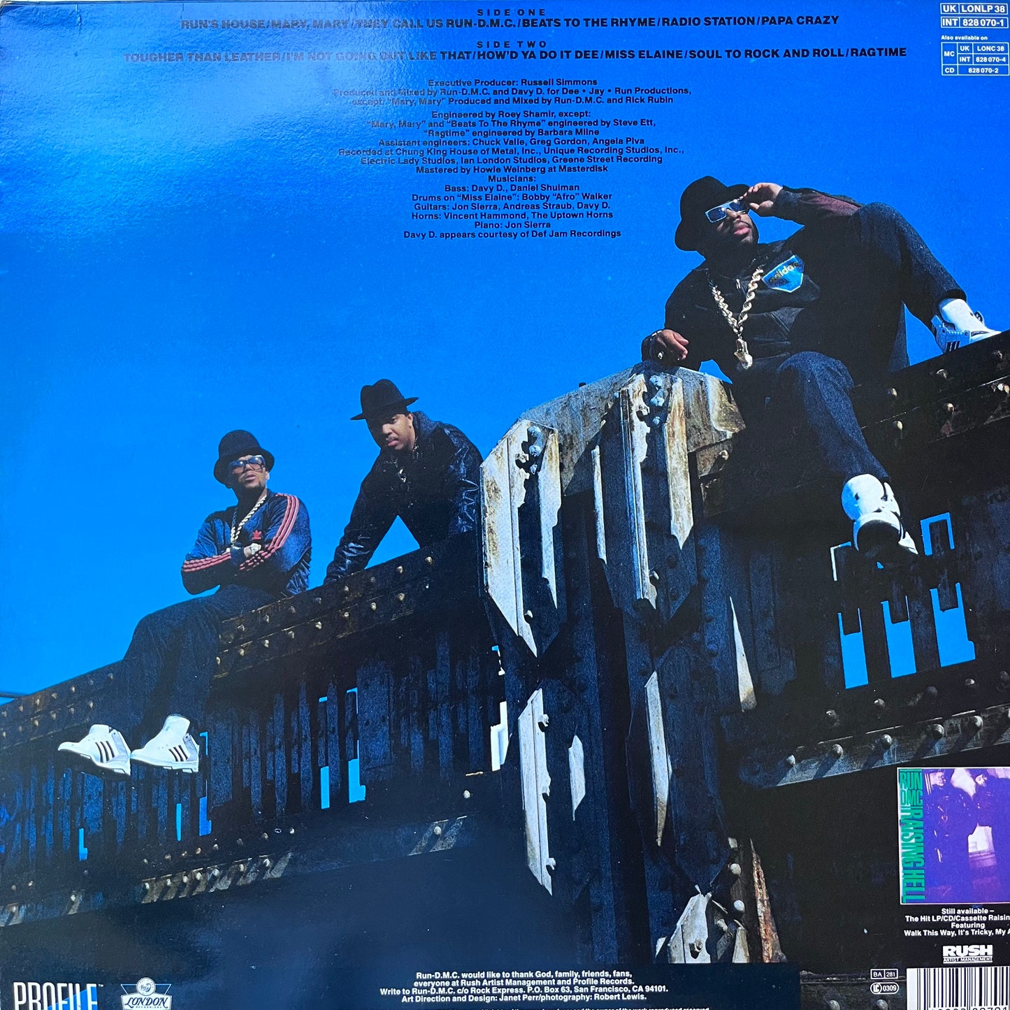 RUN DMC ‘Tougher Than Leather’ 12 Track 12inch Vinyl Album on Profile Records Full Track Listing In Photos