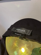 Load image into Gallery viewer, Versace 100% Cotton Black Tee Gold Print Logo Size XL Made in Italy