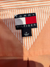 Load image into Gallery viewer, Tommy Hilfiger 100% Cotton Orange Shirt Slim Fit Size Medium Button Down Collar