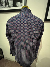 Load image into Gallery viewer, Boss Orange Hugo Boss 100% Cotton Blue Orange Circle Pattern Shirt Size Medium