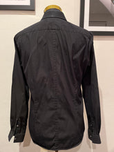 Load image into Gallery viewer, Thomas Pink 100% Cotton Super Slim Fit Black Shirt Size Large 16/41