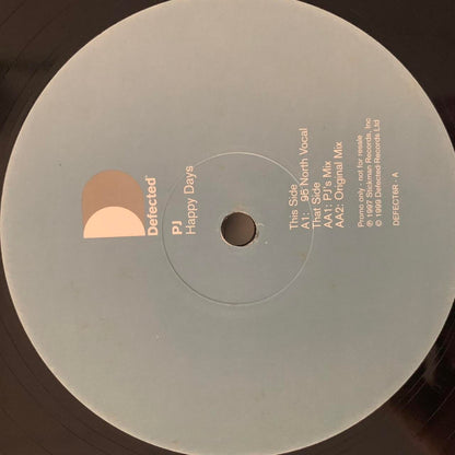 PJ “Happy Days” Part 2, 3 version 12inch Vinyl Single on Defected Records