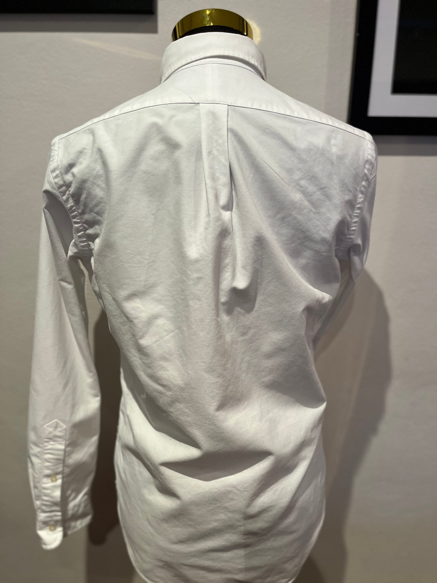 Ralph Lauren 100% Cotton White Oxford Shirt Size S Classic Fit Button Down Collar