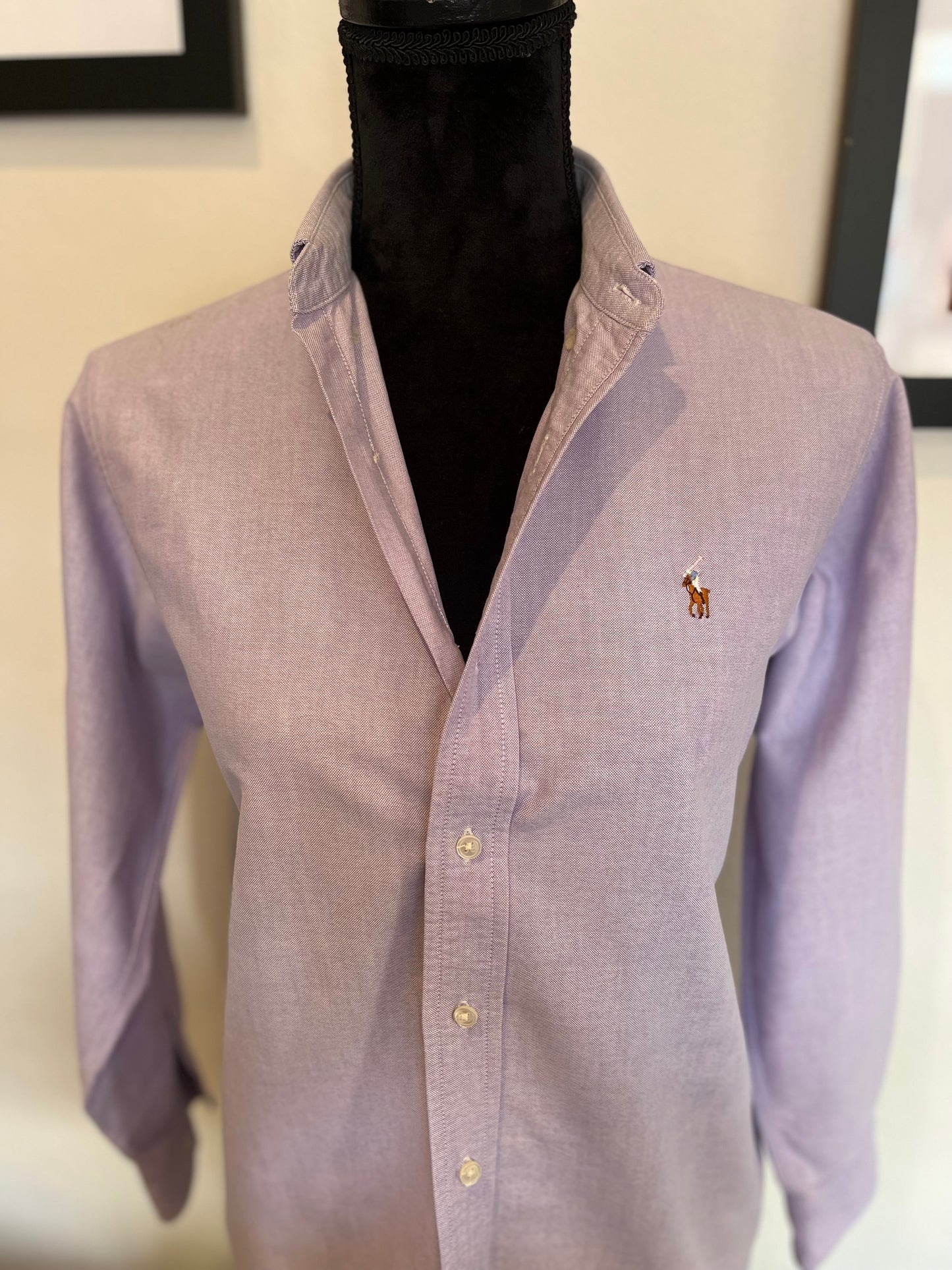 Ralph Lauren Women’s 100% Cotton Purple Shirt Slim Fit Size 9
