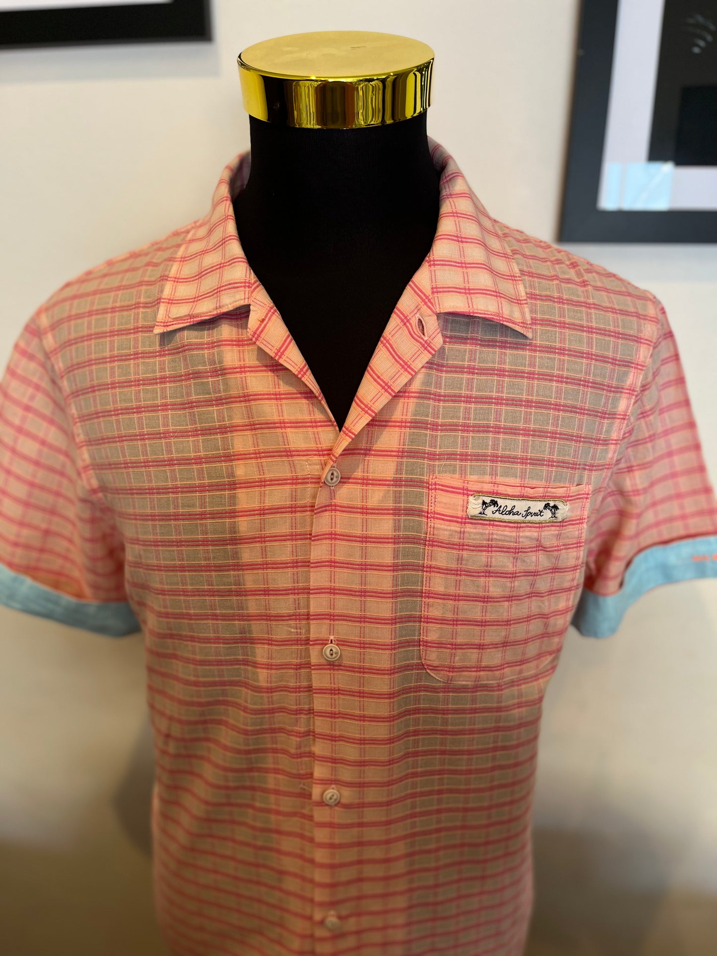 Scotch & Soda Linen Orange Beach Shirt Size XL Logo Embroidered