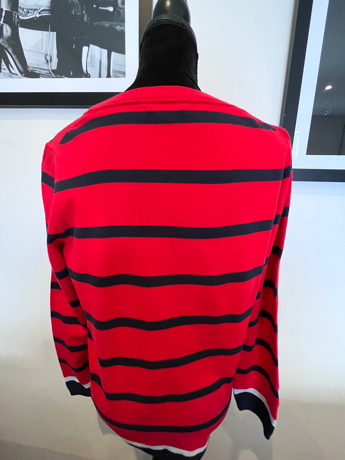 Tommy Hilfiger 100% Cotton Women’s Red Striped Knit Sized Large