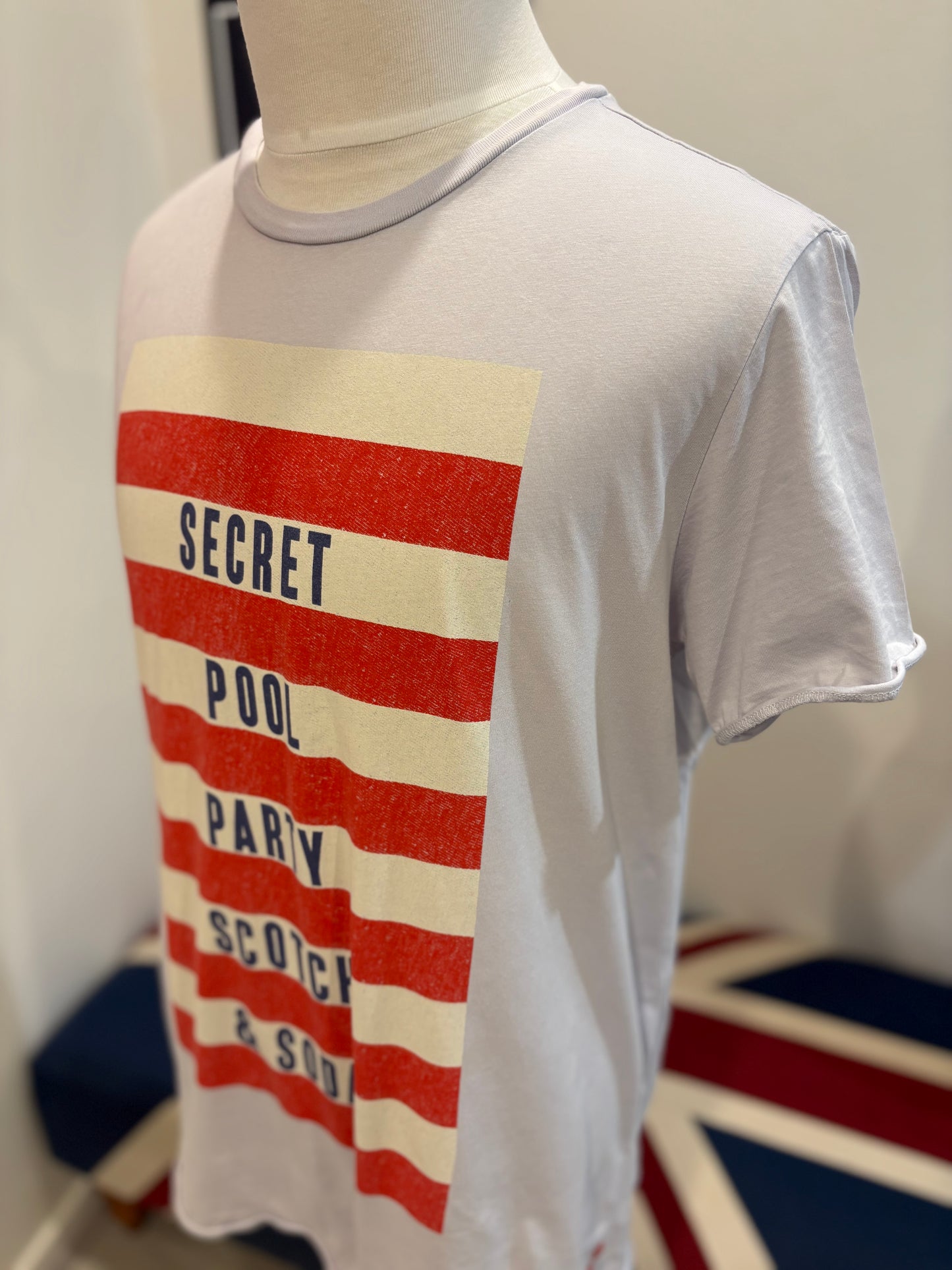 Scotch & Soda 100% Cotton Blue Chest Logo Tee