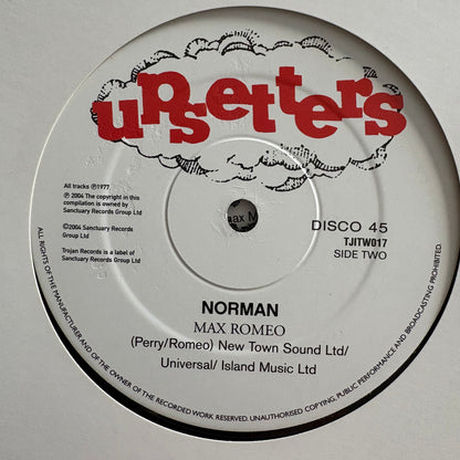 Max Romeo “Sexy Natty” / “Norman” 2 Track 12” Vinyl The Upsetters Disco 45