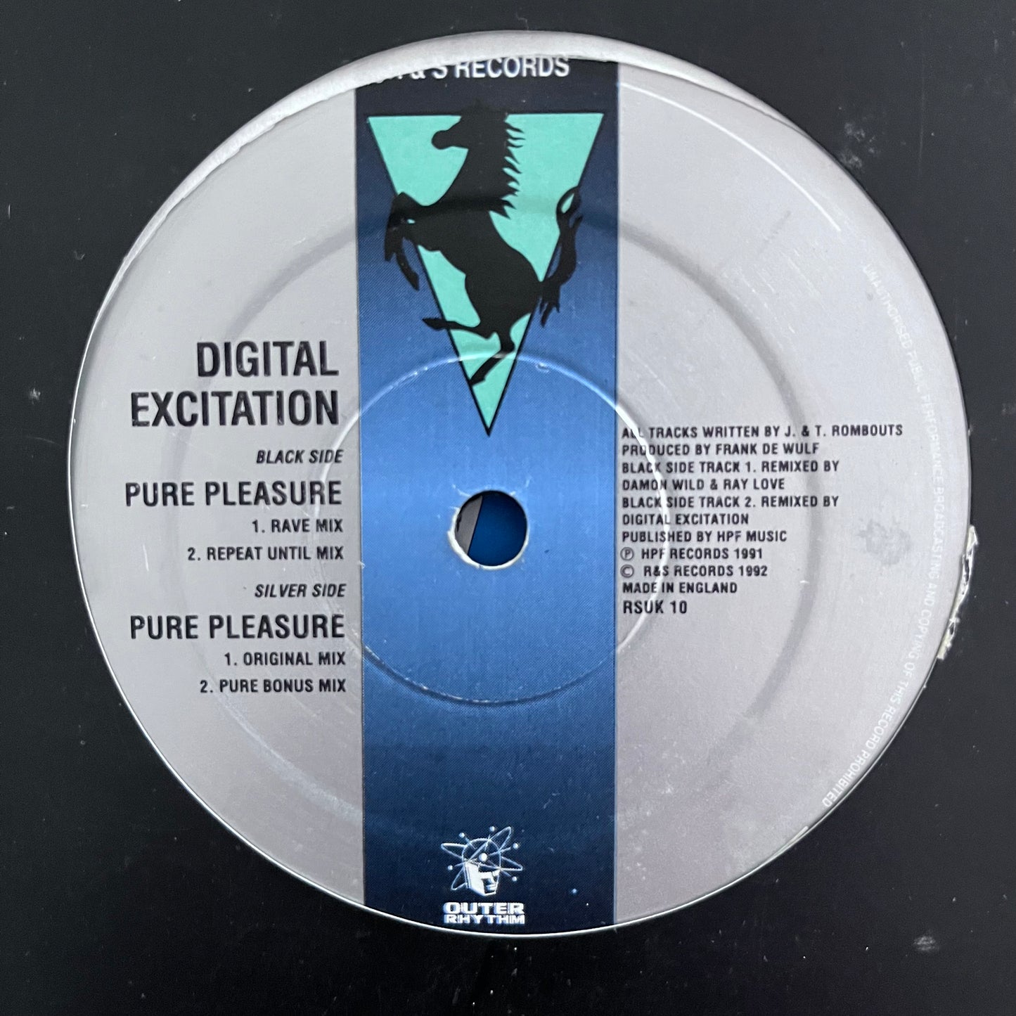 Digital Excitation “Pure Pleasure” 4 Version 12inch Vinyl Record on R&S Records