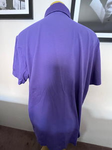 Paul & Shark 100% Cotton Purple Polo Shirt Made in Italy Size XL fits Large to XL