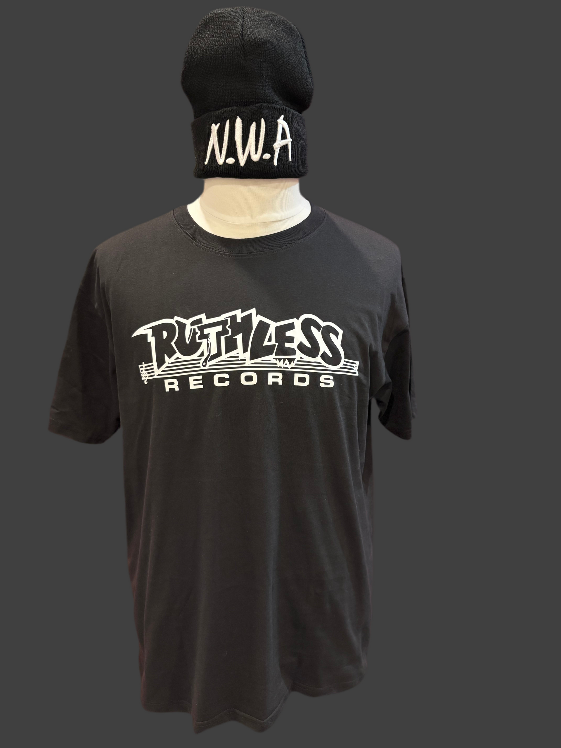 Ruthless Records NWA 100% Cotton Black Tee – Classic wax records