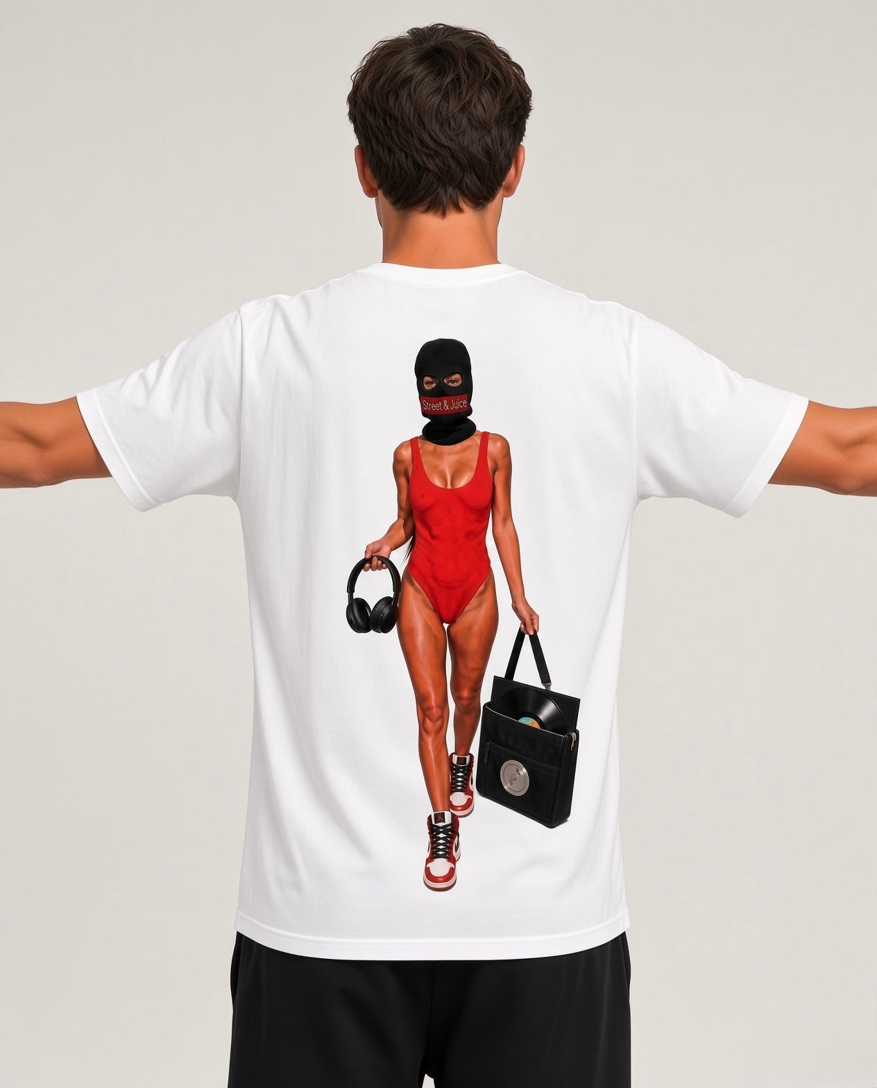 Street & Juice ‘Jockey Slut’ 100% Heavyweight White Cotton Graphic Tee