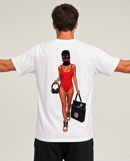 Street & Juice ‘Jockey Slut’ 100% Heavyweight White Cotton Graphic Tee